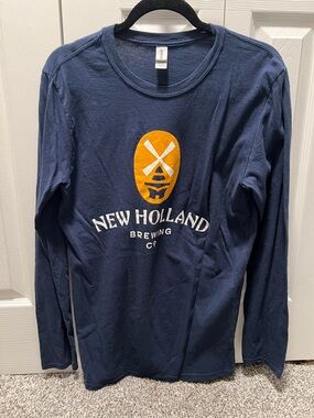 New Holland Brewing Navy Crewneck Long Sleeve Tee